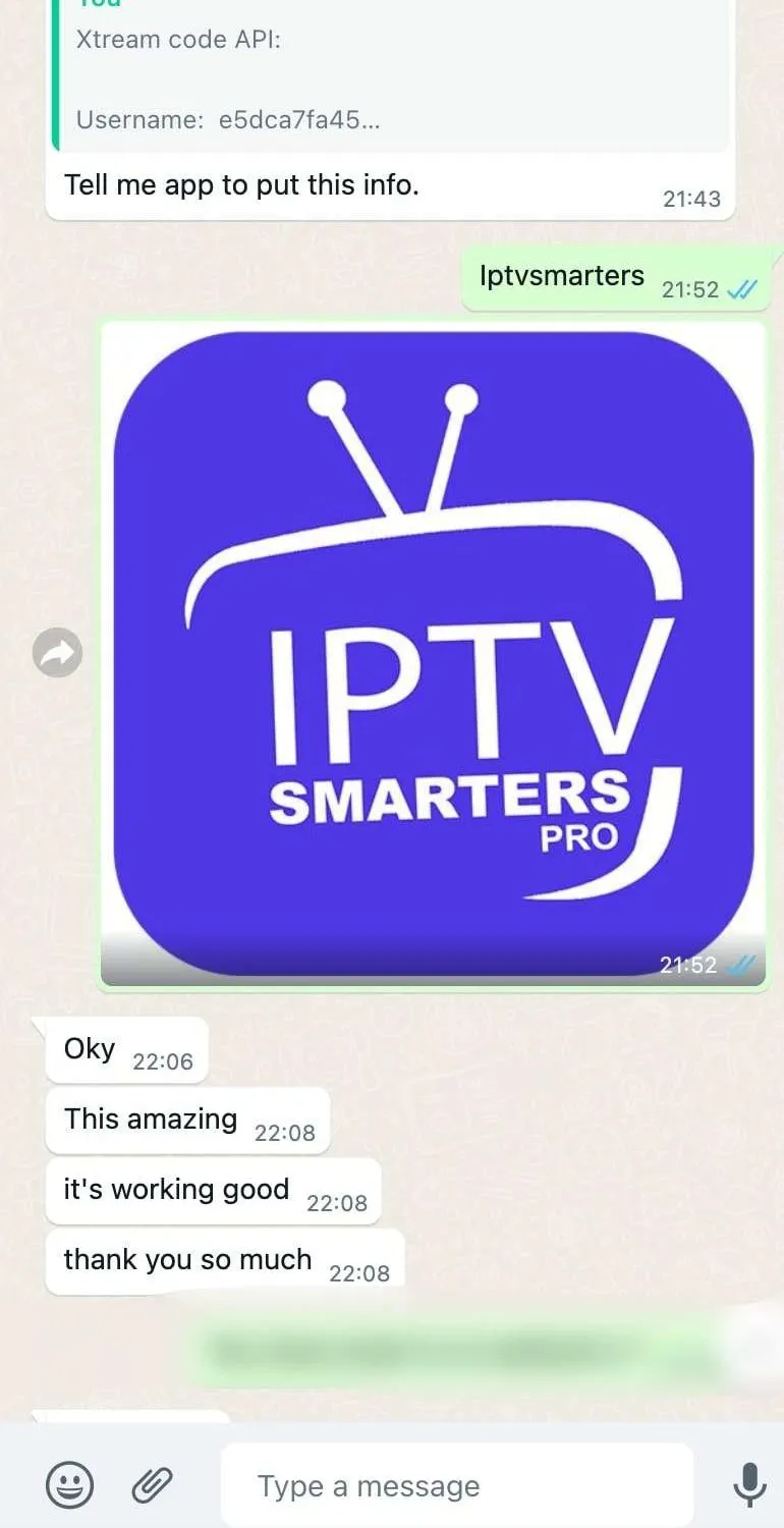 Marinios IPTV customer support conversation 1