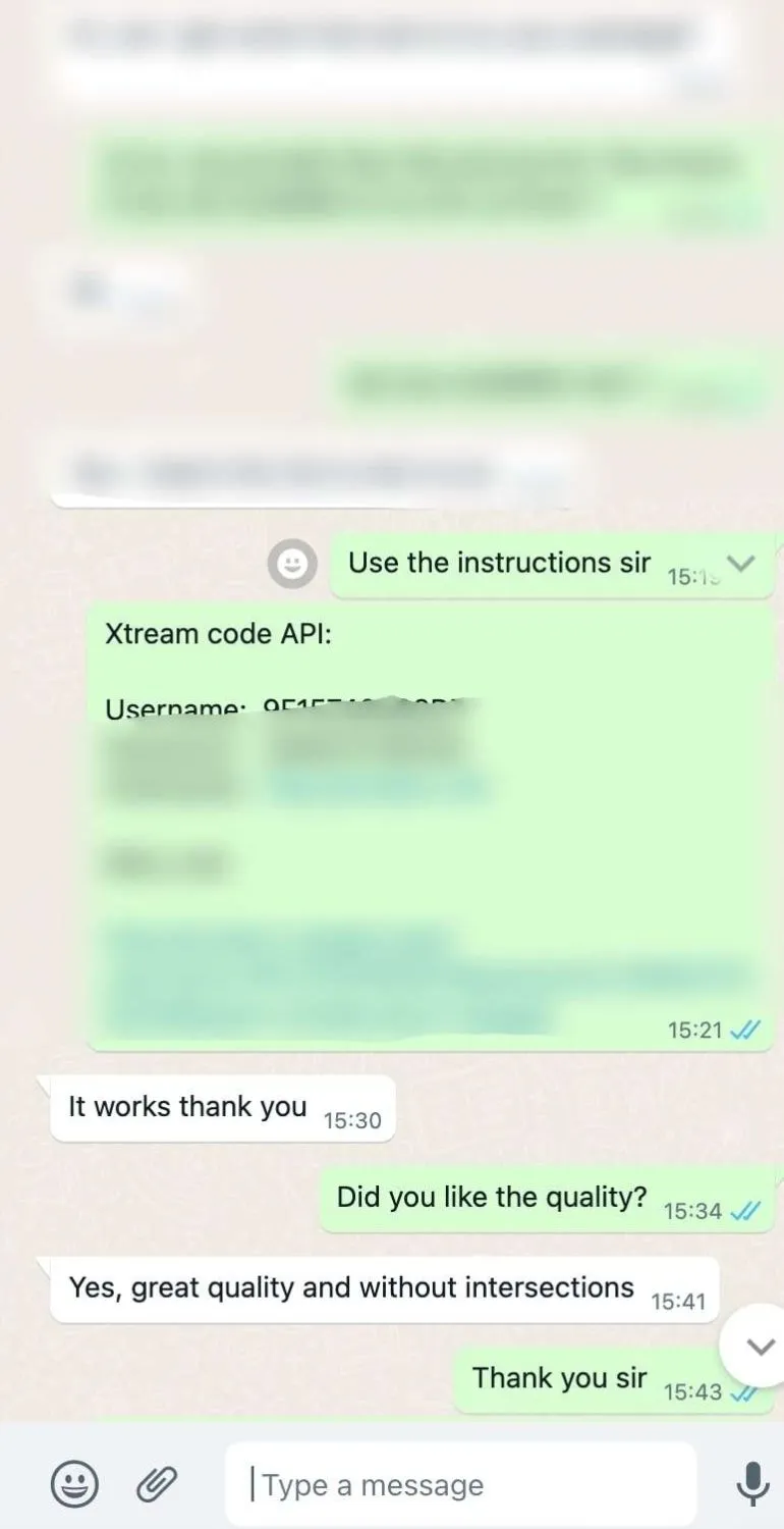 Marinios IPTV customer support conversation 4